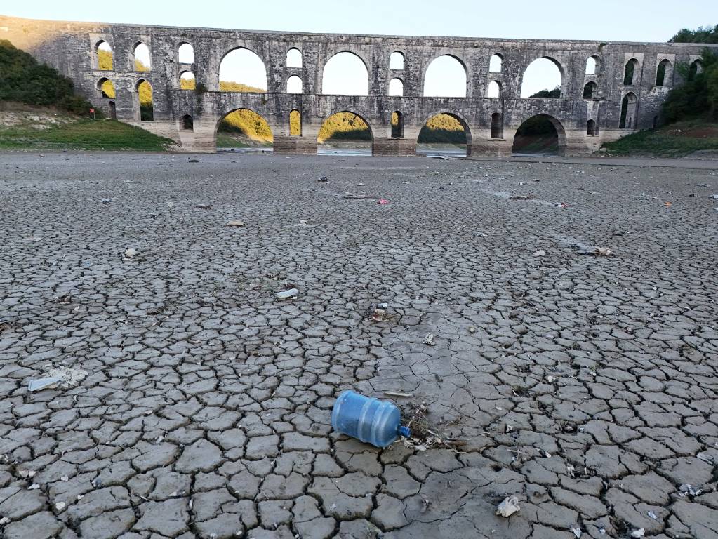 Alibey Barajı'nda korkutan görüntü! Son 10 yılın en kurak dönemini geçiriyor…