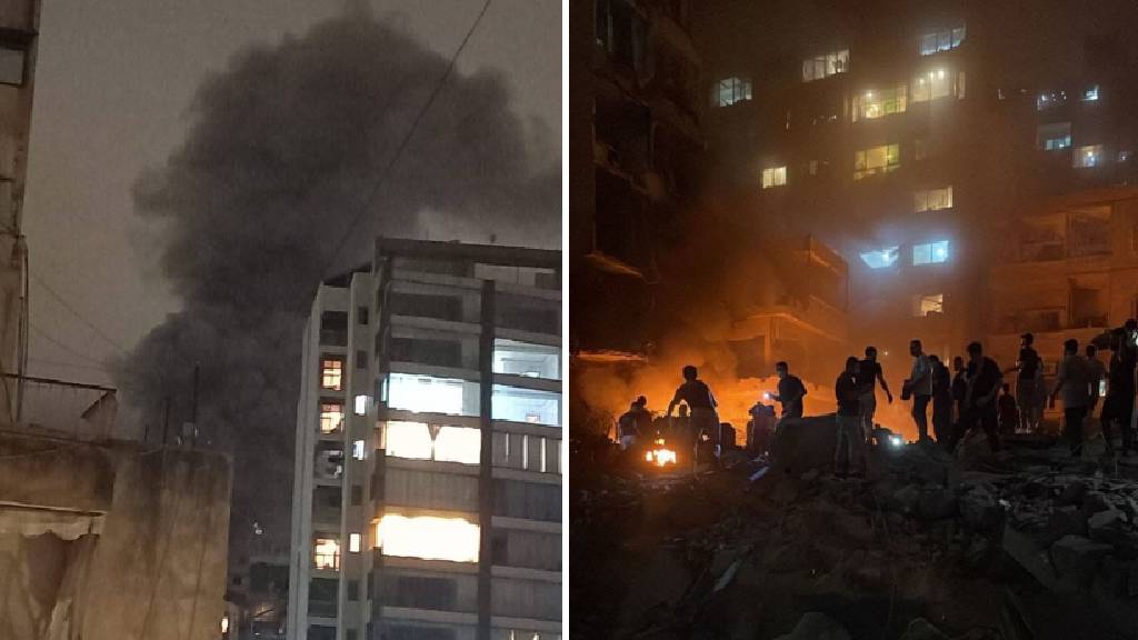 İsrail'den Beyrut'un merkezine hava saldırısı! Lübnan halkı doğrudan vuruldu...