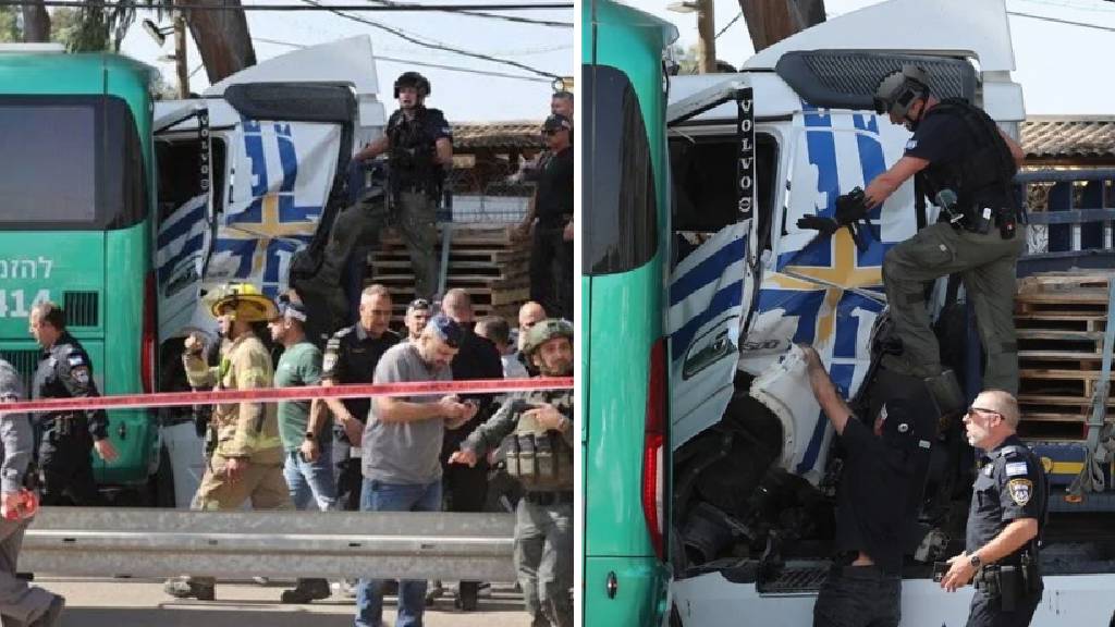 İsrail'de otobüs durağına kamyonla saldırı: 40 yaralı, 10'unun durumu ağır
