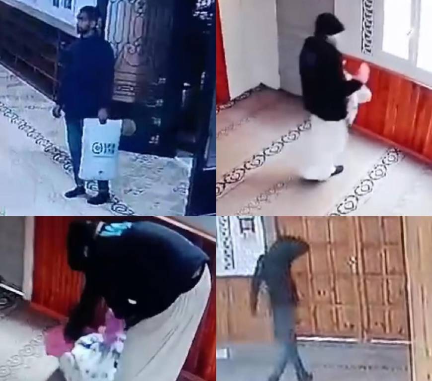 Mersin’de, gece saklandığı camide kadın kılığına giren şahıs, hırsızlık yaptı