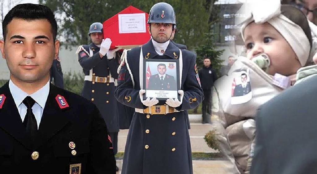 Şehit Jandarma Uzman Çavuş Nurettin Yaşar'a veda! 8 aylık kızı yürekleri burktu...
