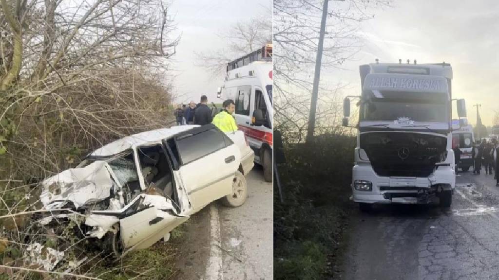 Sakarya'da feci kaza! Otomobil hurdaya döndü, anne ve oğlu hayatını kaybetti...