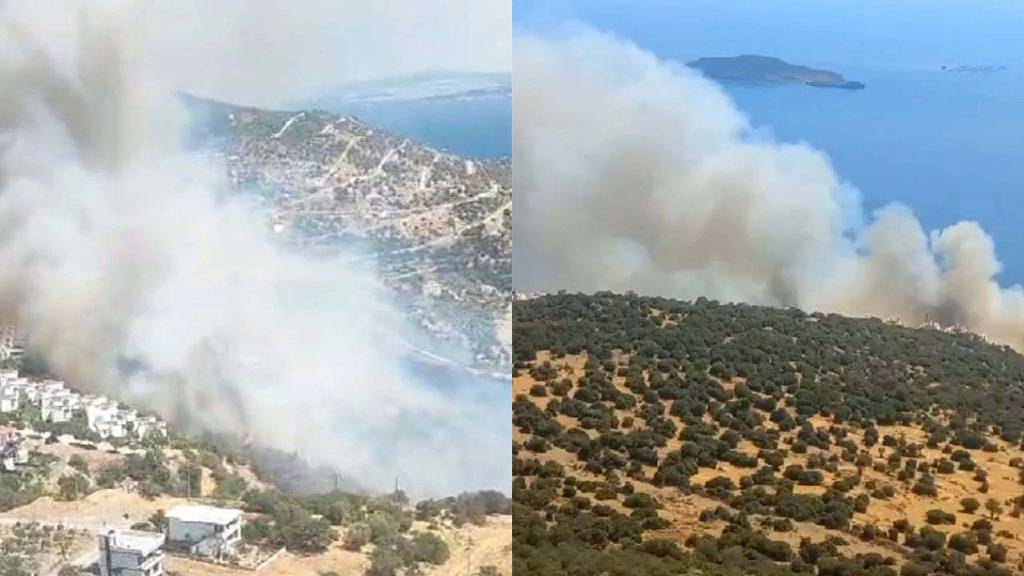 İzmir'de orman yangını alarmı! Bir site tahliye edildi