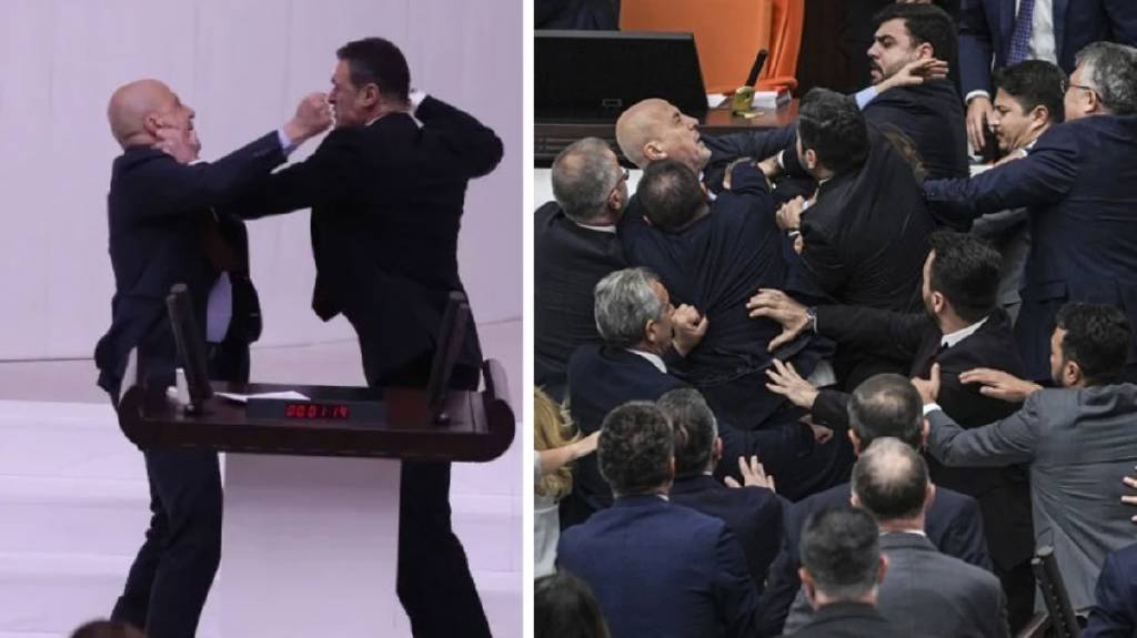 Meclis'teki yumruklu kavga dünya basınında: Kadın vekilin kanı kürsüye sıçradı...