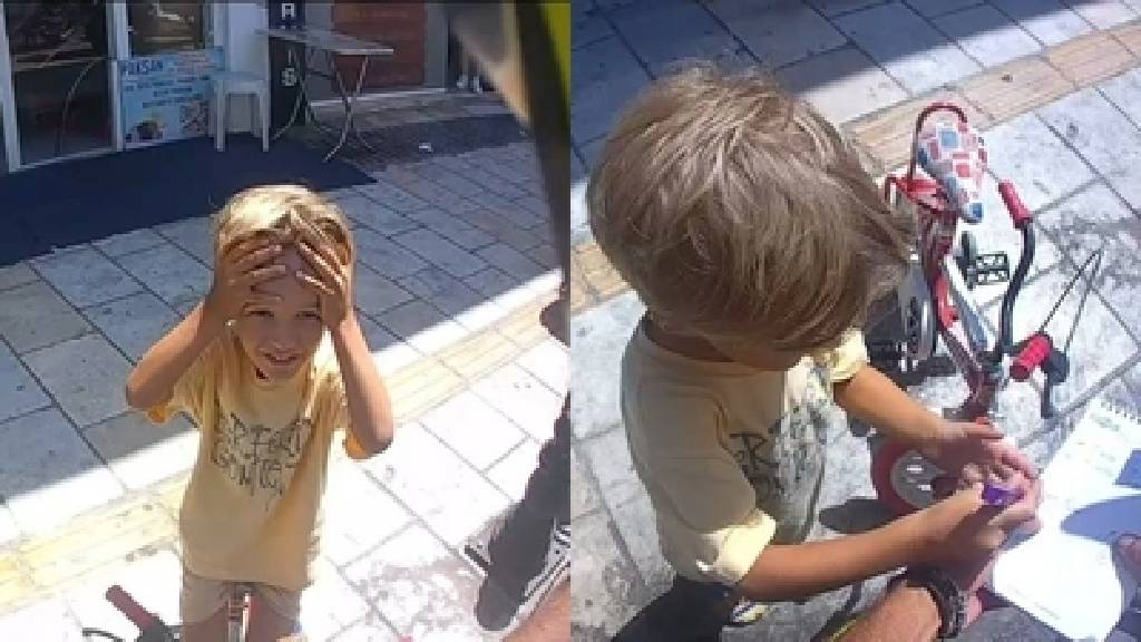 Bodrum’da gülümseten anlar... Kask takmayan çocuğa, trafik polisinden 'çizgi film yasağı' 