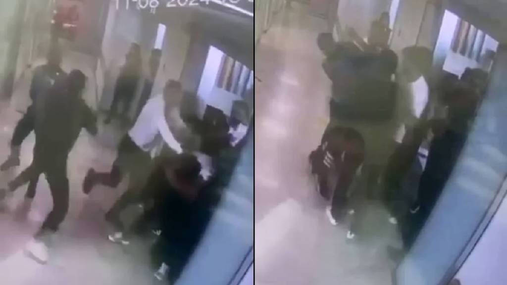 Hastane koridorunda yumruklar konuştu: Güvenlikle hasta yakını böyle kavga etti...