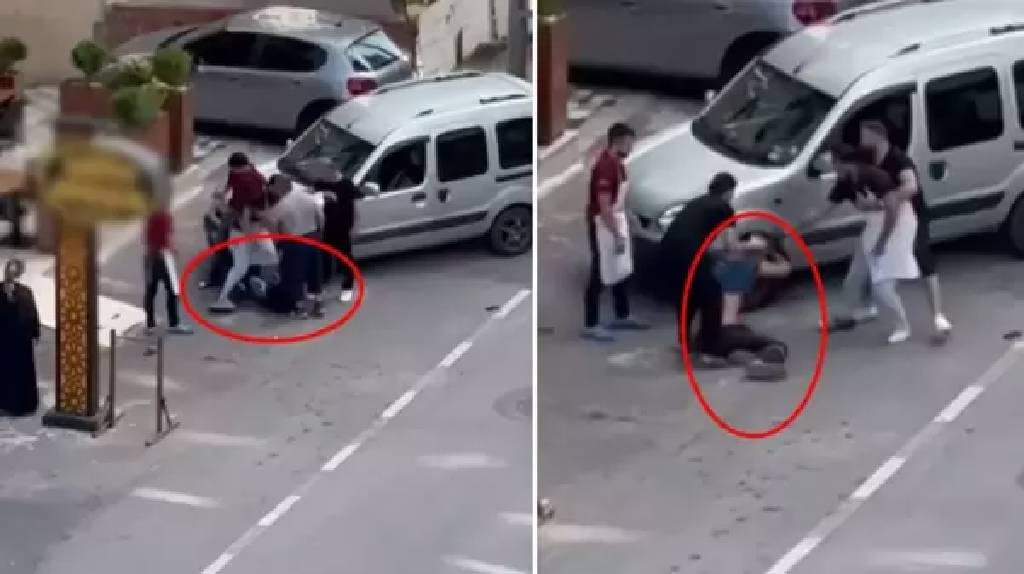 Genç kadını telefonla taciz edip kafeyi basan eşini öldüresiye dövdüler!