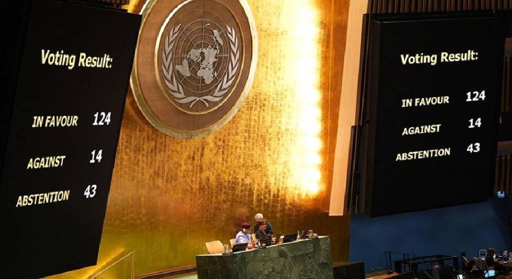 İsrail'in Filistin topraklarında varlığını sonlandırmasını isteyen tasarı BM Genel Kurulu'nda kabul edildi