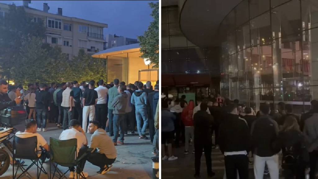 İphone 16 kuyruğu! Gece saatlerinden itibaren sıraya girdiler