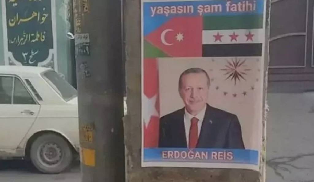 İran'da dikkat çeken manzara! Tebriz sokakları Erdoğan ve Aliyev posterleriyle donatıldı...