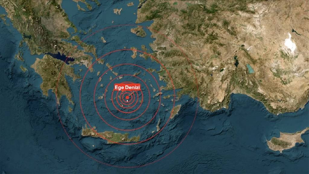 Ege Denizi’nde 5 büyüklüğünde deprem