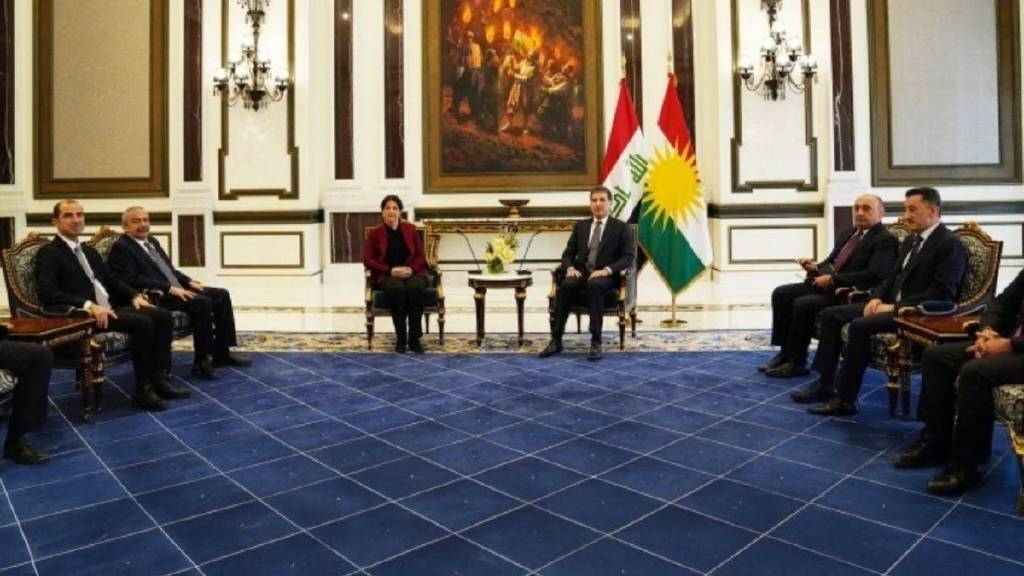 DEM Parti İmralı Heyeti, IKBY Başkanı Neçirvan Barzani ile görüştü