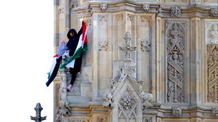 Saatlerdir orada! İngiltere’deki Big Ben Saat Kulesi ‘nde Filistin bayrağı açtı…