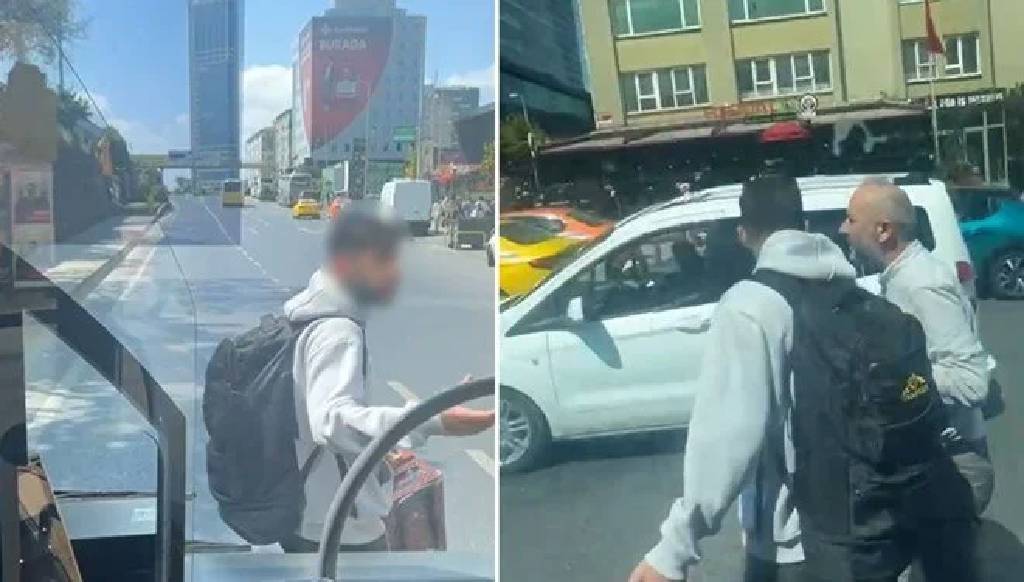 Otobüsü kaçırdı, Mecidiyeköy'ü birbirine kattı...