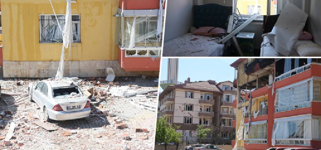 Deprem oldu sandılar! Doğalgaz borusunu kesti, apartman enkaza döndü...