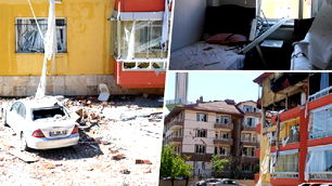 Deprem oldu sandılar! Doğalgaz borusunu kesti, apartman enkaza döndü...