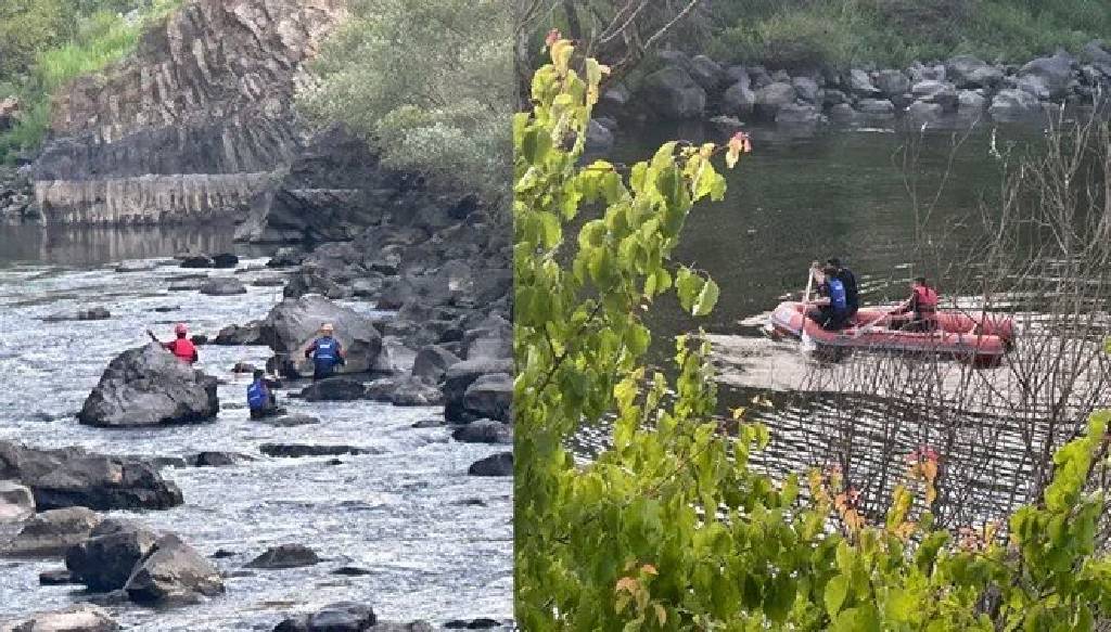 Ardahan'da Kura Nehri'ne giren 2 kişiden 1'i boğuldu, 1'i kayıp