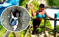 Yürüyüş yapan turist yanardağın içine düştü