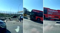 Haliç Köprüsü'nde metrobüs kazası