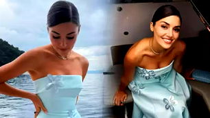 Hande Erçel'den tekne pozu!