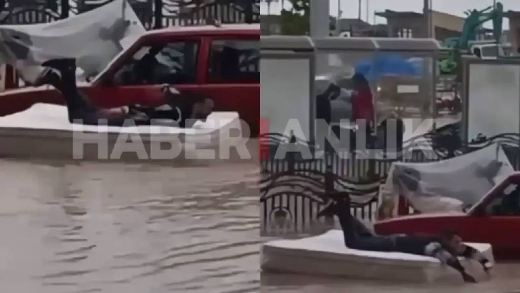 Trabzon’da sağanak kaosu: Sokaklar göle döndü, vatandaş yatakla yüzdü
