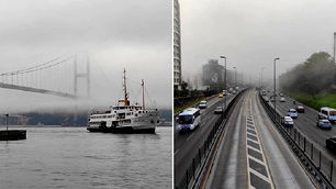 İstanbul Boğazı sise teslim oldu