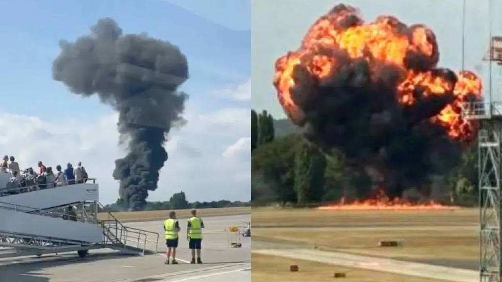 Londra'da havalimanında bir uçak düştü!