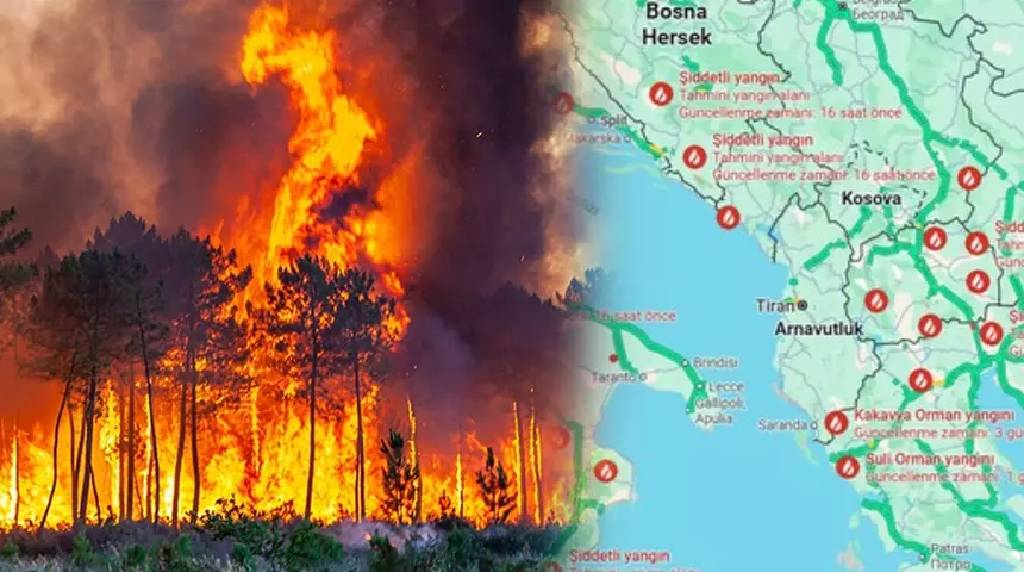 Türkiye ve Avrupa’da yangın kabusu: Google Haritalar felaketi gözler önüne serdi
