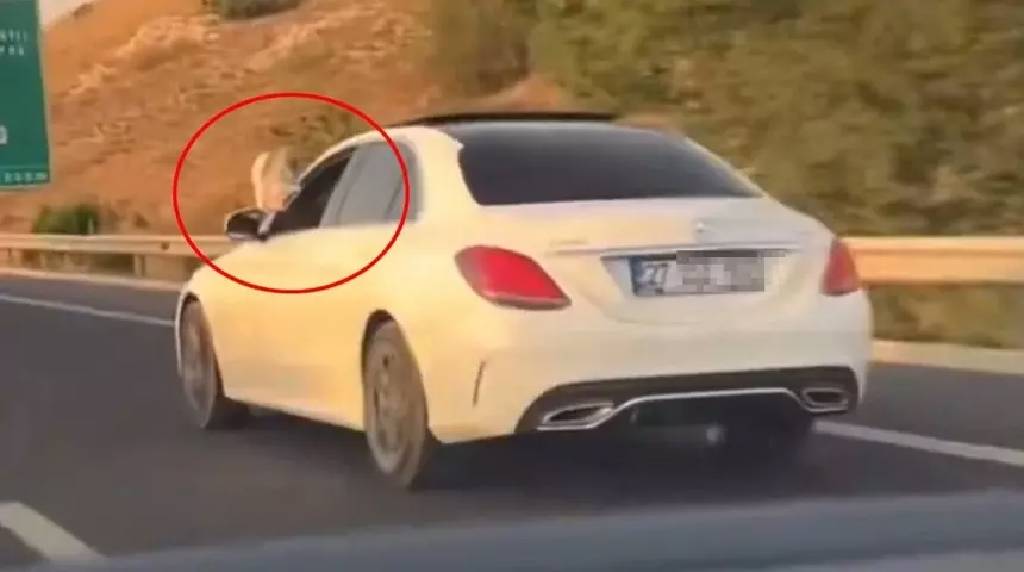 Gaziantep’te Mercedes otomobilini ayakları dışarıda kullanan kişi başsavcı mı?