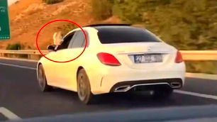 Gaziantep’te Mercedes otomobilini ayakları dışarıda kullanan kişi başsavcı mı?