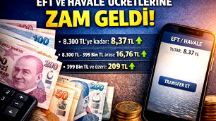 EFT ve Hafale ücretlerine zam geldi