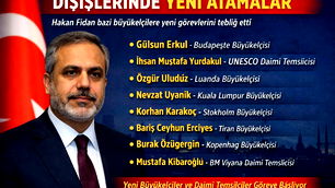 Hakan Fidan, dış temsilciliklerde yeni görevleri tebliğ etti