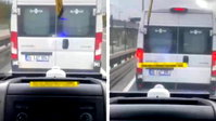 İstanbul'da ambulansa yol vermeyen servis aracı kamerada