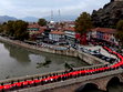 Osmancık'ta Cumhuriyet'in 103. yılında 103 metrelik bayrakla yürüyüş