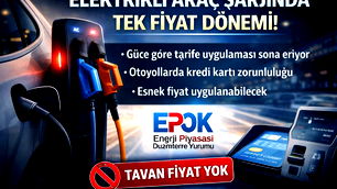 Elektrikli araç şarjında tek fiyat dönemi