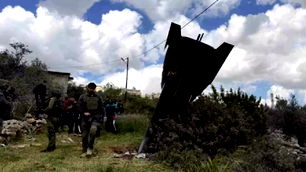 Tel Aviv'e düşen balistik füze görüntülendi