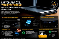 Laptoplar için yeni powerbank tasarlandı
