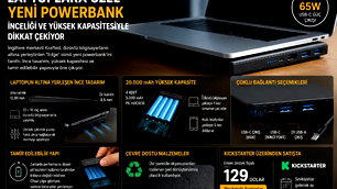 Laptoplar için yeni powerbank tasarlandı