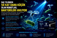 Işıkla yönetilen nanorobotlar bakteri avcısı