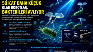 Işıkla yönetilen nanorobotlar bakteri avcısı
