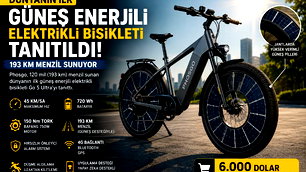 Tarihin ilk Güneş enerjili bisikleti tanıtıldı