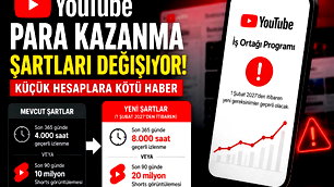 Youtube para kazanma koşullarında değişikliğe gidiyor