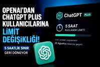 Chat GPT Plus kullanıcılarına yeni limit