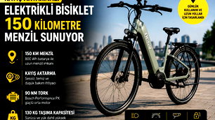150 Km menzilli elektrikli bisiklet geliyor