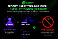 Spotify'dan yapay zeka müzikleri için yeni karar